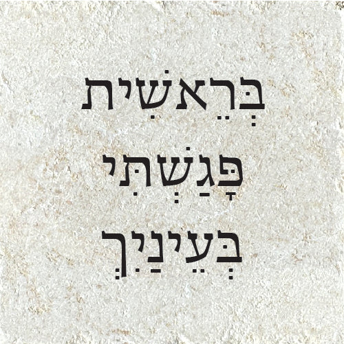 בראשית פגשתי בעיניך