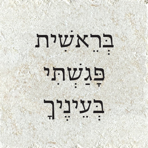 בראשית פגשתי בעיניך